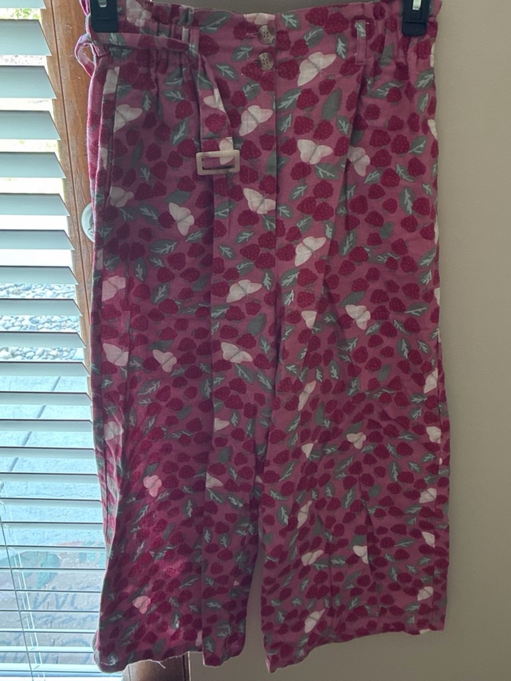 Princess Highway Raspberry Floral Culotte Pants with Tie Belt